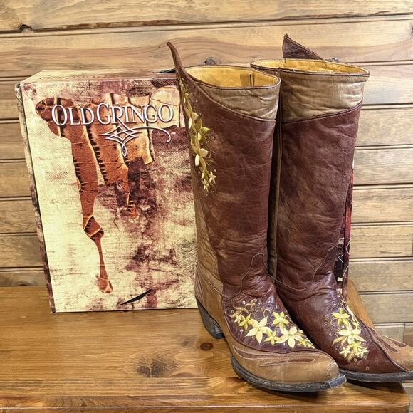 Old Gringo Women’s Western Boots Lila L-1052-3 Size 7B Two Tone Embroidery Bling - Picture 14 of 16